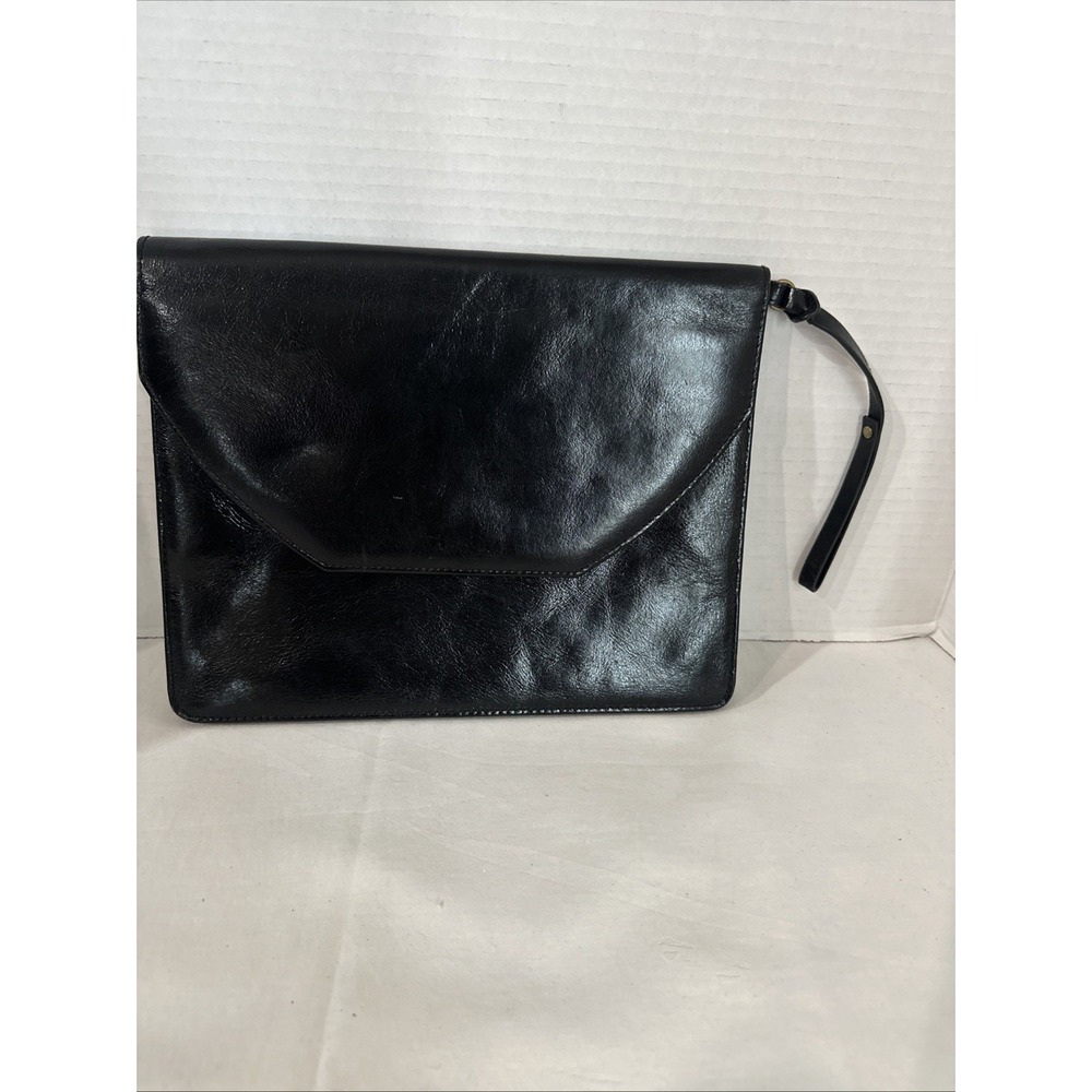 Brookstone Black Genuine Leather Clutch